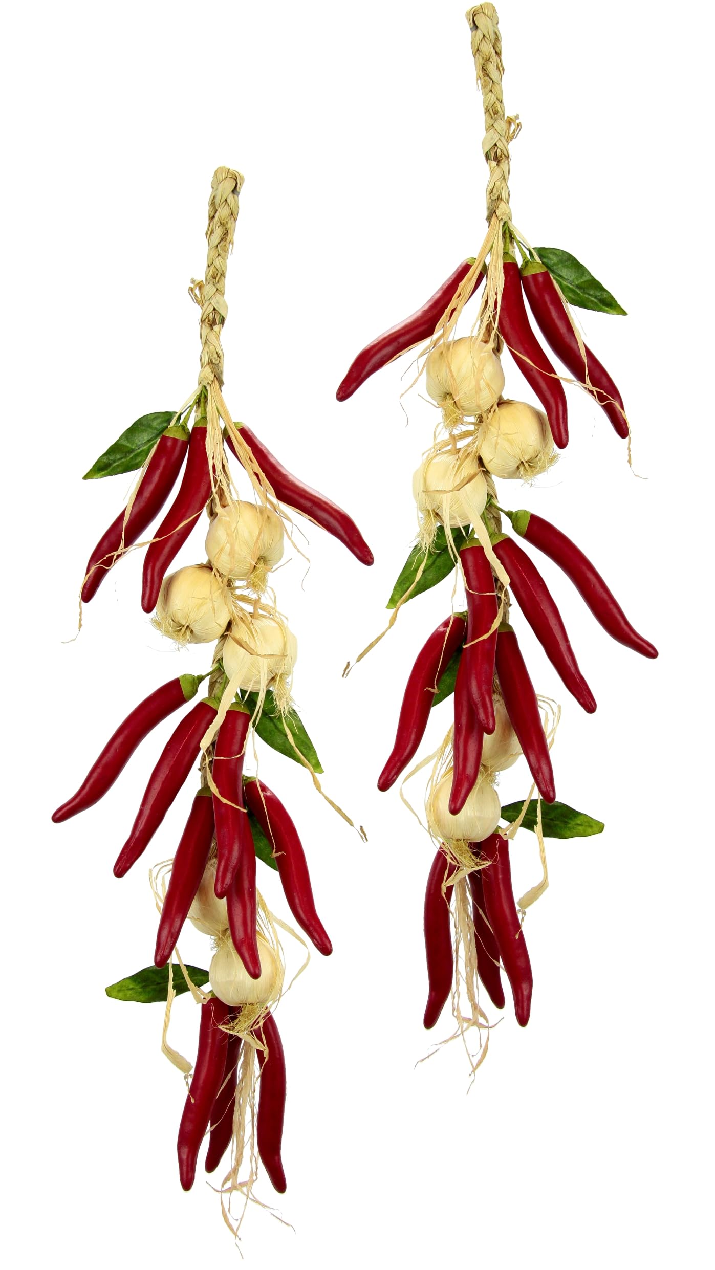 2er-Set Künstlicher Knoblauch Als Wanddekoration - Ultra Realistisch Für Küche, Restaurant & Landhausstil