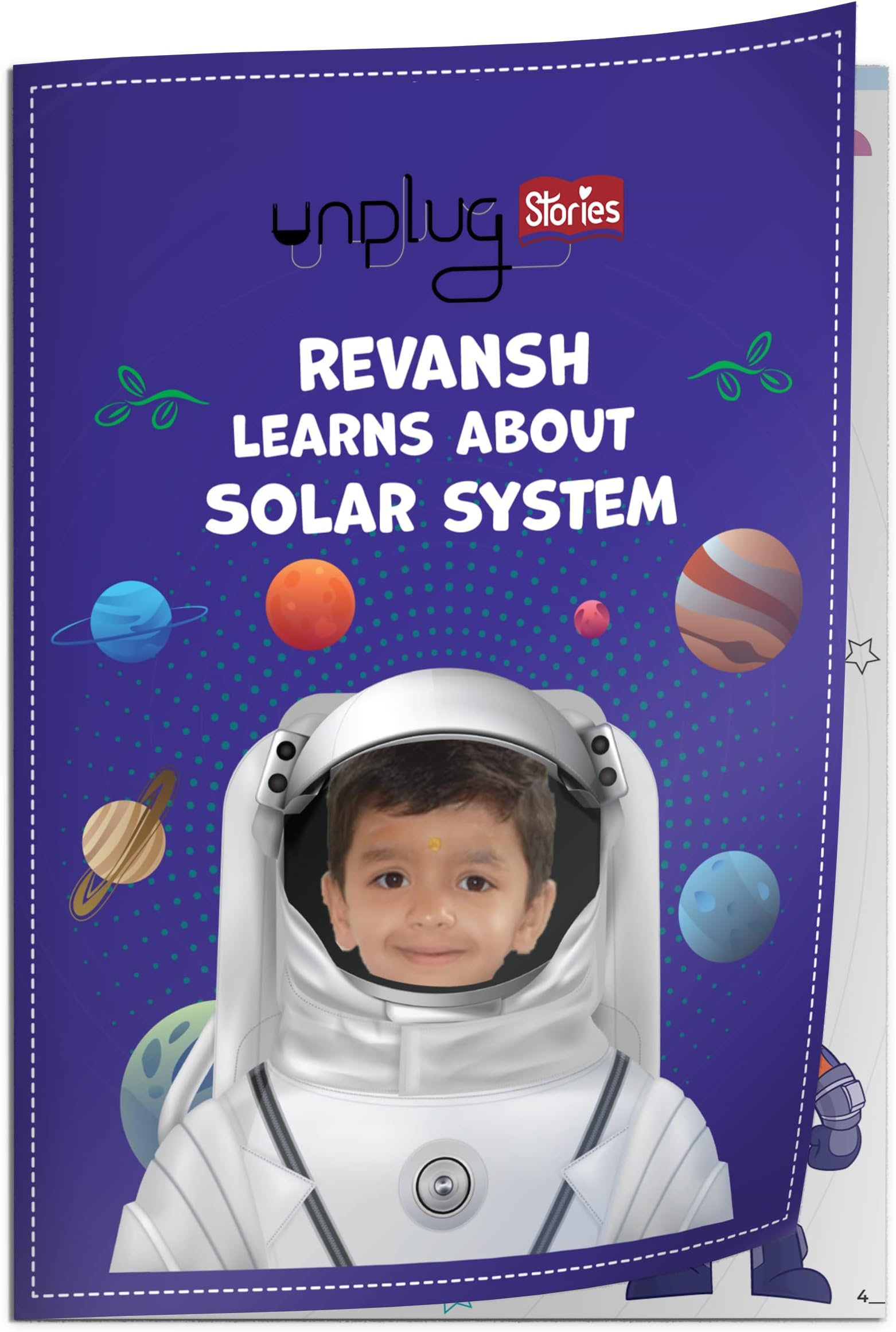 Unplug Stories | Revansh learns about Solar System | Personalized Books with your kid as main character