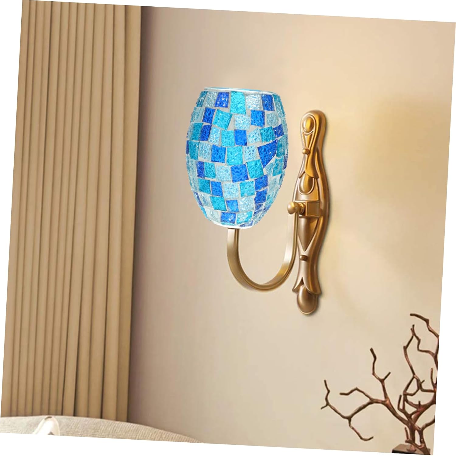 POPETPOP Small Lampshade Glass Shade Retro Design Decorative Lampshade for Wall Light