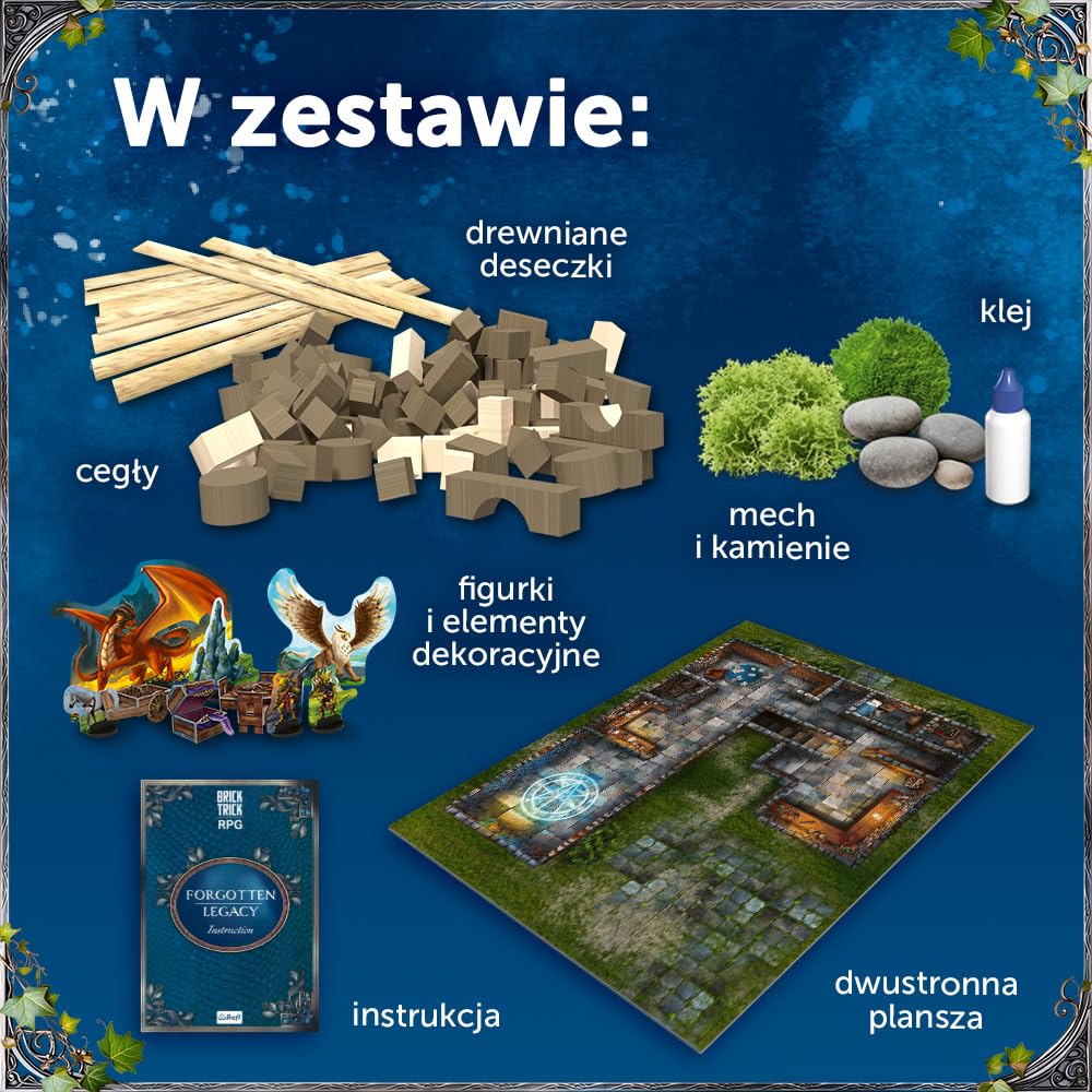Trefl - Brick Trick RPG, Forgotten Legacy - Zestaw do Tworzenia Własnej Planszy, dla Dorosłych i Nastolatków od 14 lat