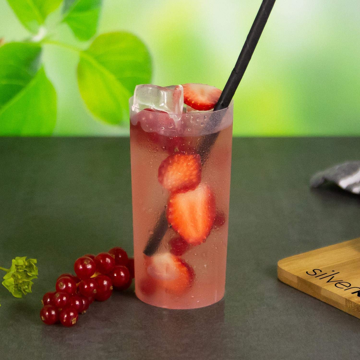 100x Longdrinkglas 200ml transparent glasklar aus PP Made In Germany Plastik Cocktail Becher Mehrweg Bruchsichere Mehrwegbecher Wiederverwendbar Grillfest Catering