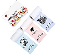 Vista 10 de Phomemo Papel Térmico Autoadhesivo Blanco, Etiqueta Adhesiva Brillante Imprimible para Phomemo M02/M02 Pro/M02S/P2S/M03/M04S Mini Impresora