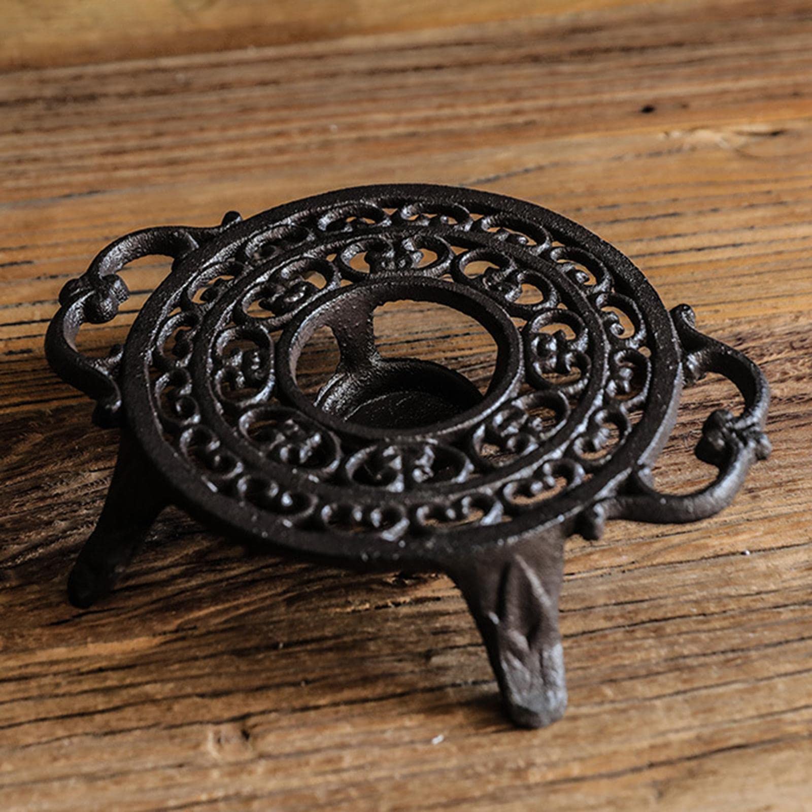 Scaldatè In Acciaio Inox Nero | Con Portacandele Per Teiera | Lumino Per Tenere Caldo Tè E Caffè