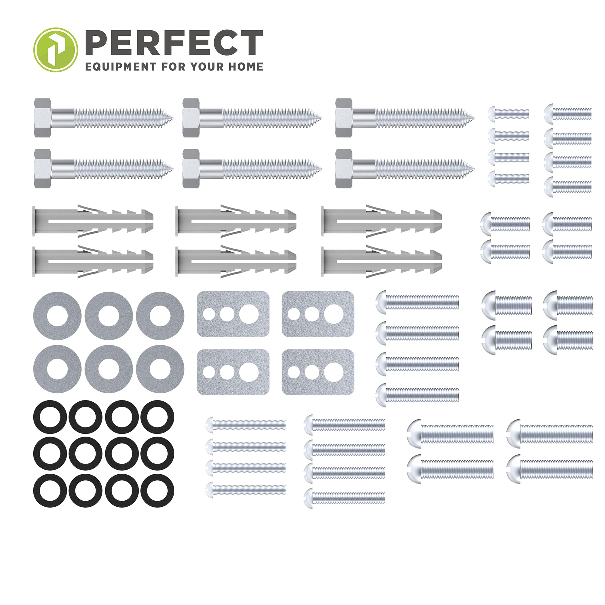 Perfect VESA Screw Set - 64 Pieces, Ideal for TV Mounting TV Wall Mounting, TV Mounting, Fixing Screws with Dowels and Washers - Image 3