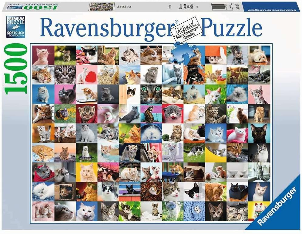 Ravensburger 16235 Puzzle 1500 pièces 99 Chats Adult, Multicoloured