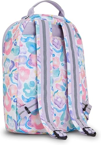 Miniatura 2 de Kipling Seoul - Mochila pequeña para tablet, Agua (Aqua Flowers), Seoul - Mochila pequeña para tablet para mujer, duradera, acolchada, con funda