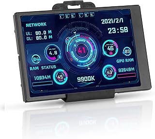 3.5 inch IPS Type C Secondary Screen, 320 x 480 IPS USB Mini Screen for AIDA64 PC, CPU GPU RAM HDD Data Temperature Monitoring
