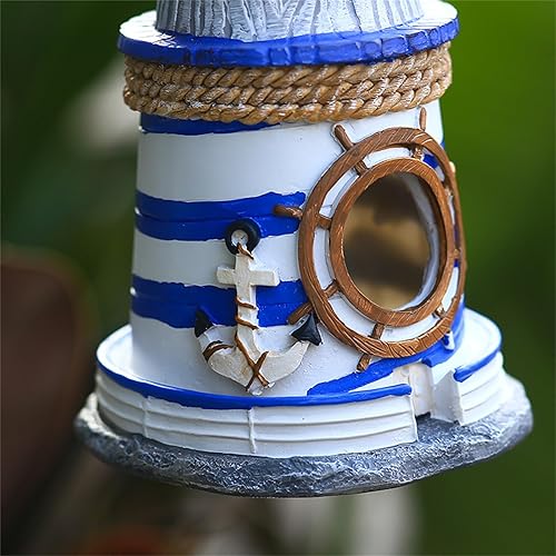 Miniatura 8 de Casa de pájaros colgante, decoración de jardín, casa decorativa para pájaros para decoración de patio y jardín, casa de pájaros colgante para patio