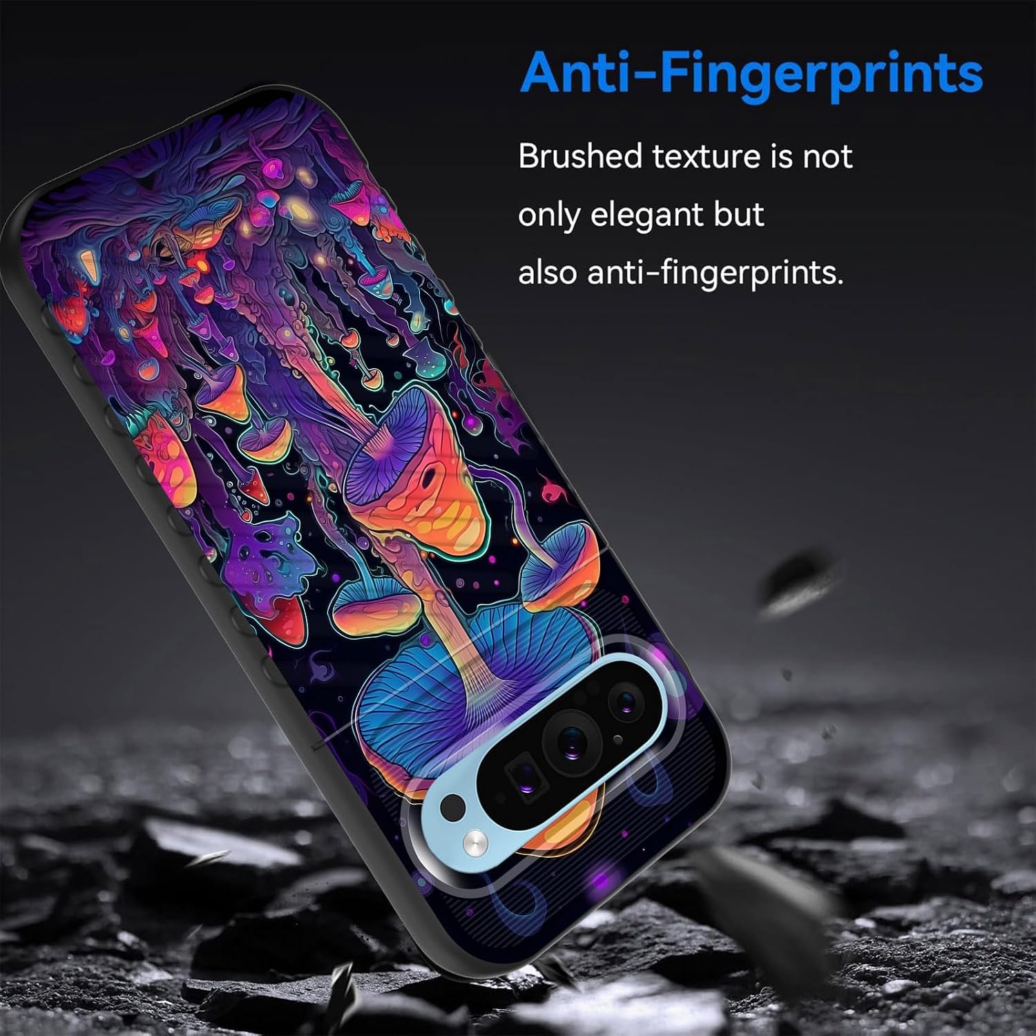 for Pixel 9 / Pixel 9 Pro Case,Shock-Absorption Flexible TPU Rubber Protective Cell Phone Cover for Google Pixel 9/ Pixel 9 Pro 2024,Magic Mushrooms image 5