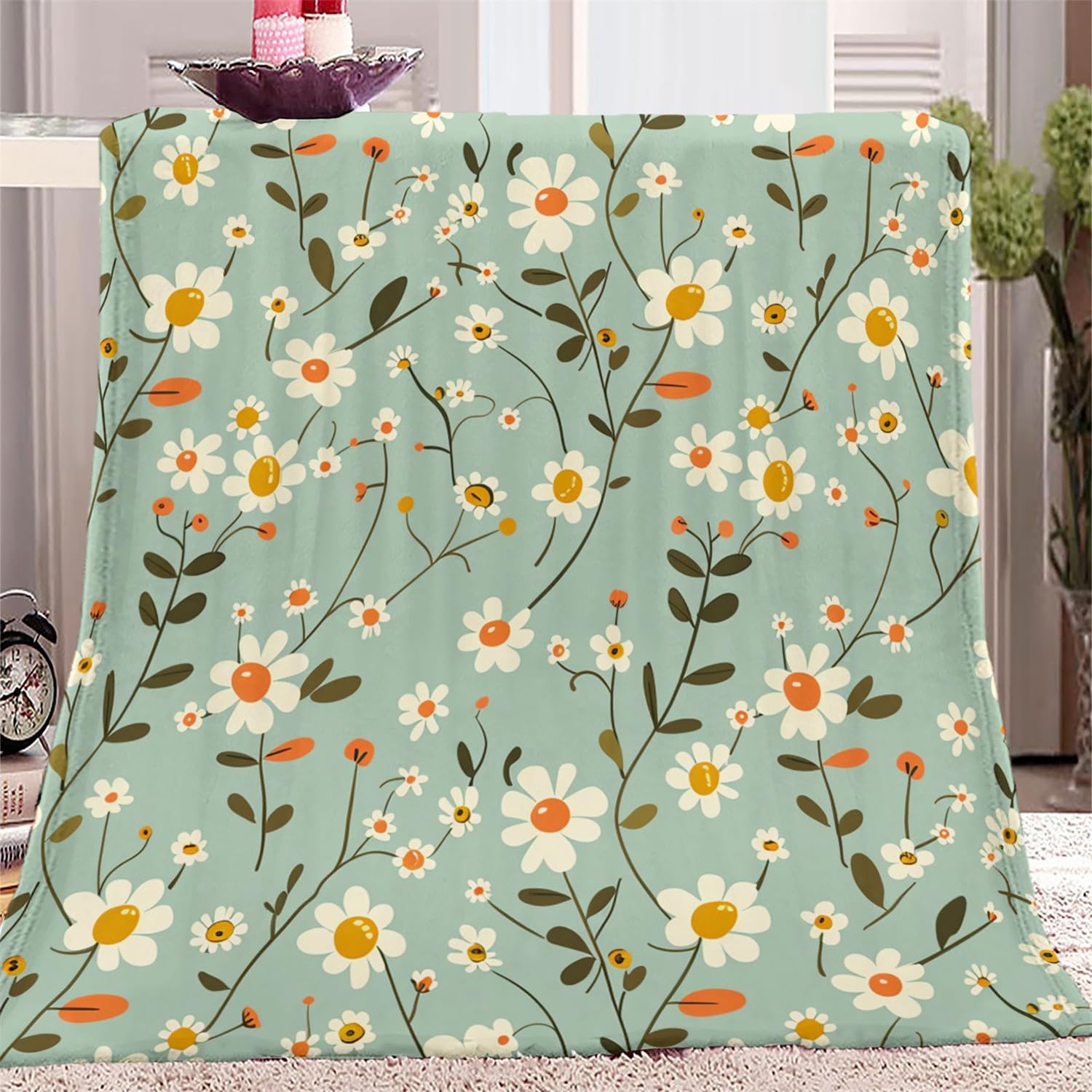 Coperta Plaid In Flanella Morbida 100x130 Cm - Calda E Leggera Con Stampa Cactus, Perfetta Per Divano, Letto, Campeggio E Viaggi