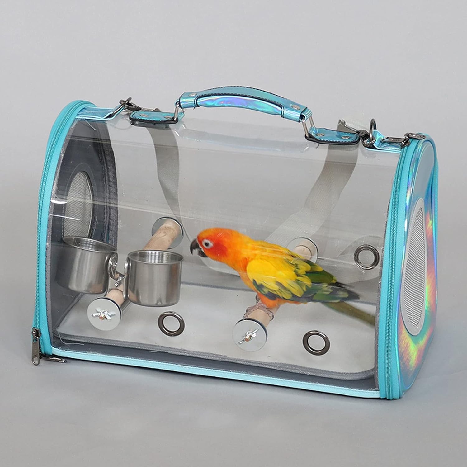 Bird Cage Pet Bird Parrot Carrier Transparent Breathable Travel Cage Lightweight Bird Carrier Bird Travel Cage Bird Travel Cage