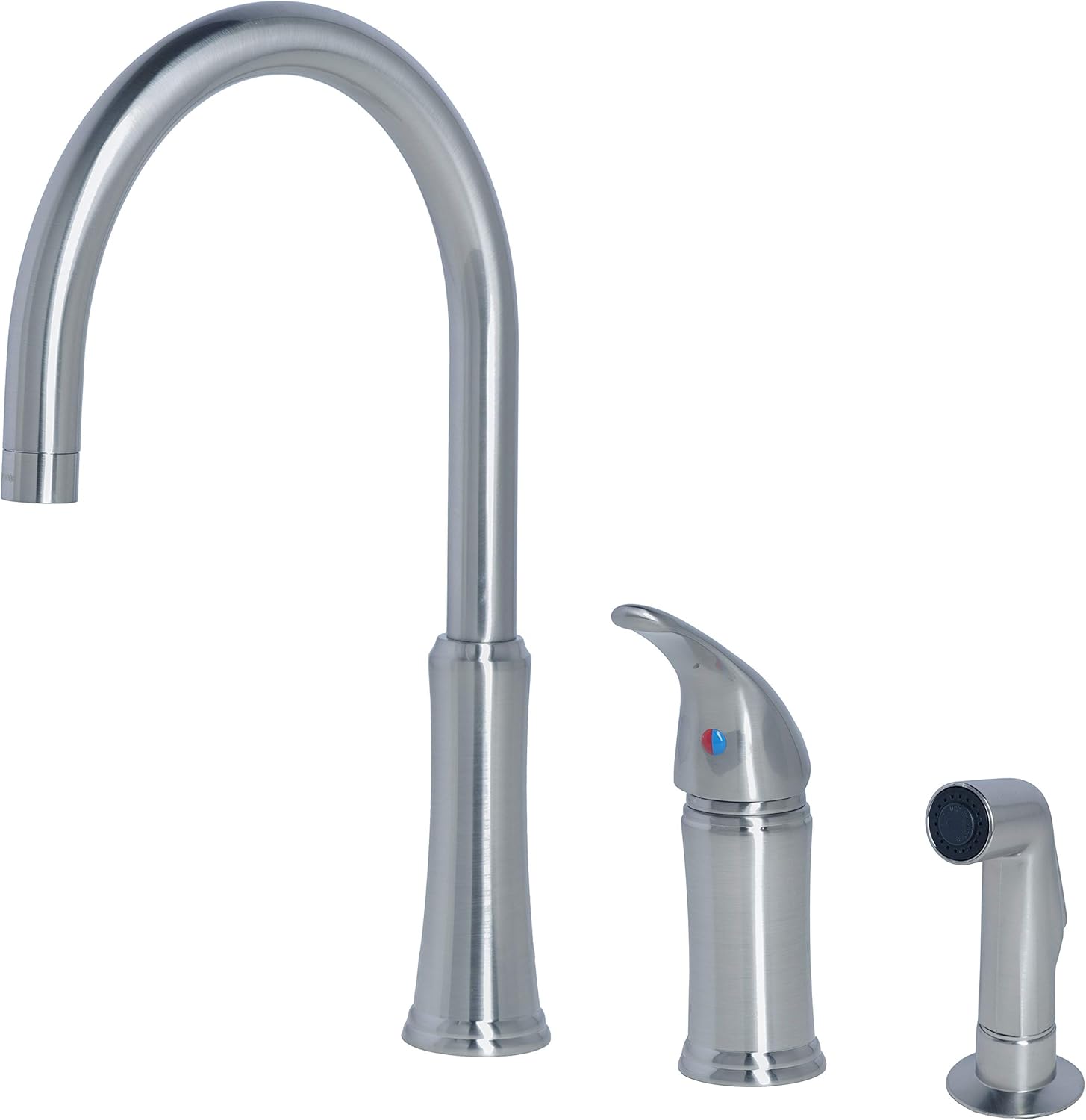 Laguna Brass 1220SS Single Handle High Arc Kitchen Faucet with Spray