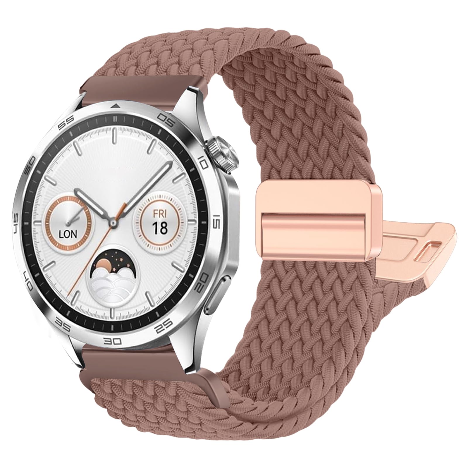 chinbersky Geflochten Armbänder Kompatibel mit Huawei Watch GT5/GT4/GT3/GT2/Watch4/ 3/2 Armband, 20mm 22mm Magnet Verschluss Stoff Nylon Ersatzarmband für Galaxy Watch Band/amazfit Armbänd