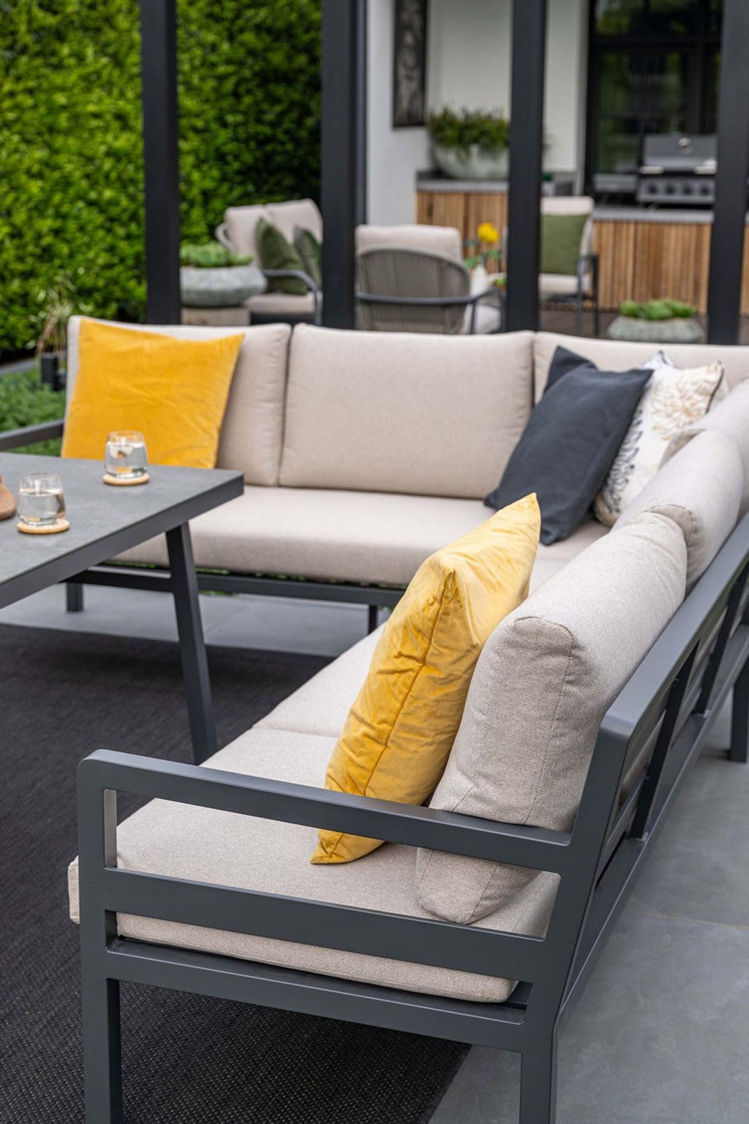PEGASO Garden Impressions Corsica Lounge Dining Set - 4-TLG. | Aluminium Gartenmöbel wetterfest