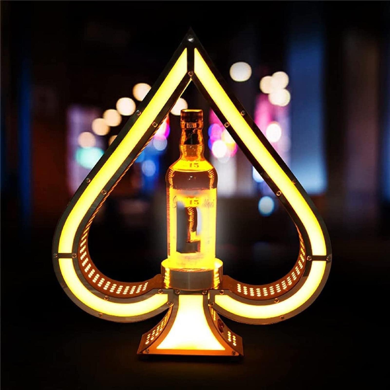 Espositore a LED per bottiglie di champagne, ricaricabile, per bar, hotel, discoteca, feste private, illuminazione perfetta per bottiglie di vino e supporto per presentazioni