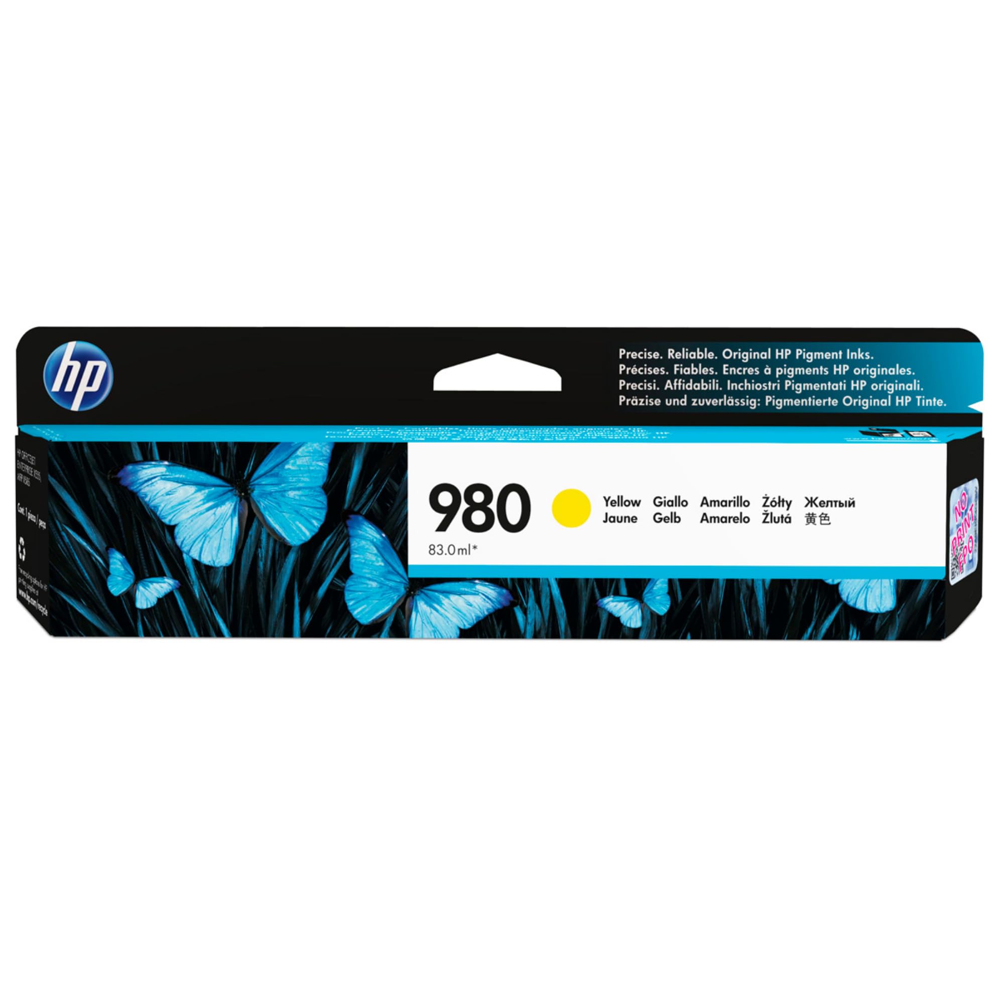 HP D8J09A Original Tintenpatrone 980A, 6600 Seiten, 1-er Pack, gelb