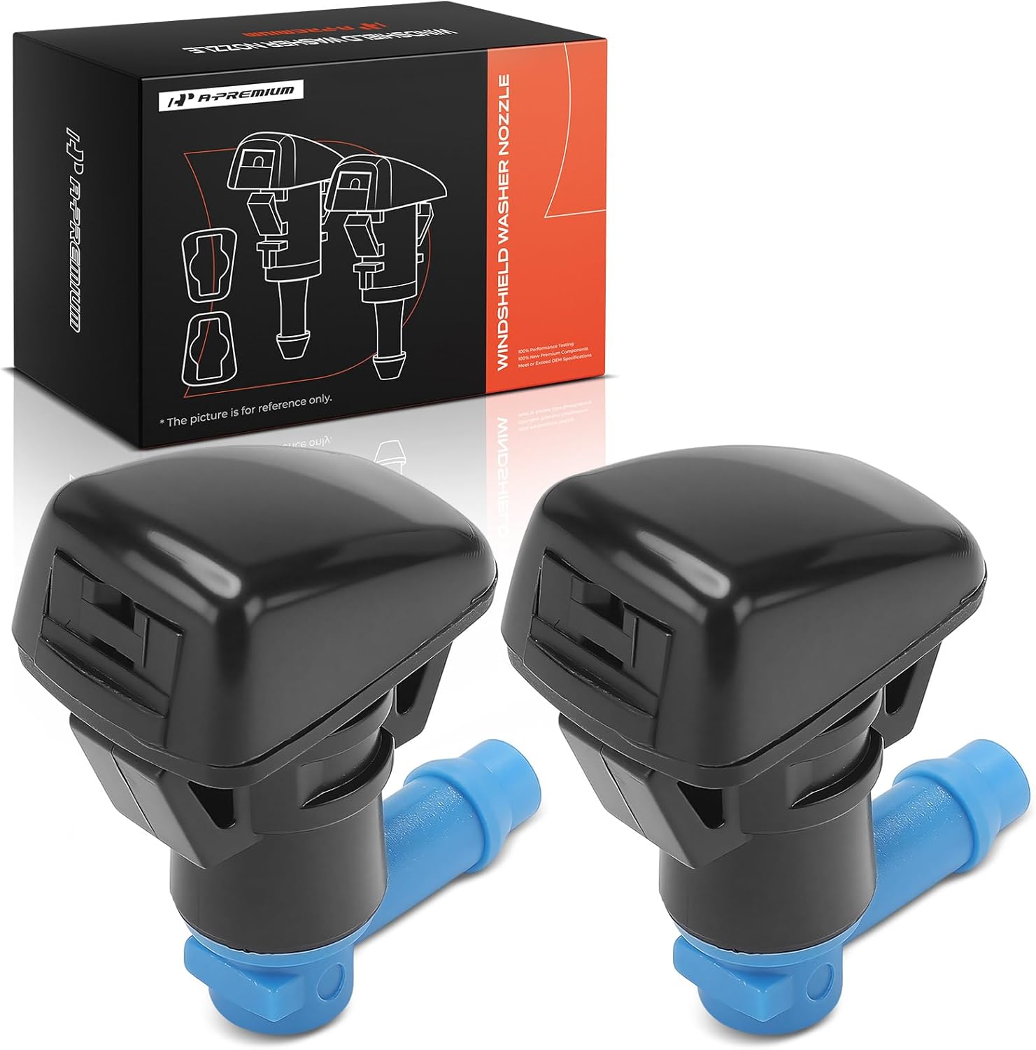 A-Premium Windshield Washer Nozzle Kit Set of 2 for Dodge Durango 2011-2023 - Replace 68269108AA, Left & Right Fan Spray Jets