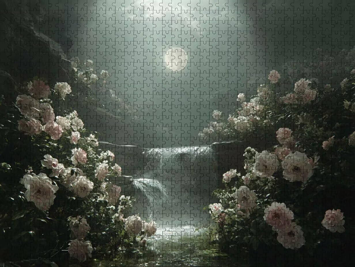 Różowe drewniane puzzle 3000 sztuk, puzzle księżycowe dla dorosłych z pudełkiem 122 x 81 cm, łamigłówki, dla mężczyzn kobiet nastolatek, kreatywne gry logiczne, dekoracja domu prezent, 0-2929