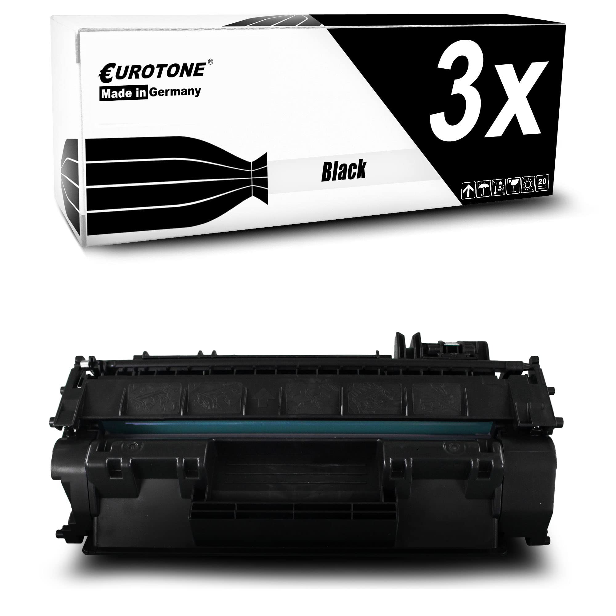 Toner Canon LBP3370 qualité supérieure Eurotone pack de 3 rechanges 715 noir - 8