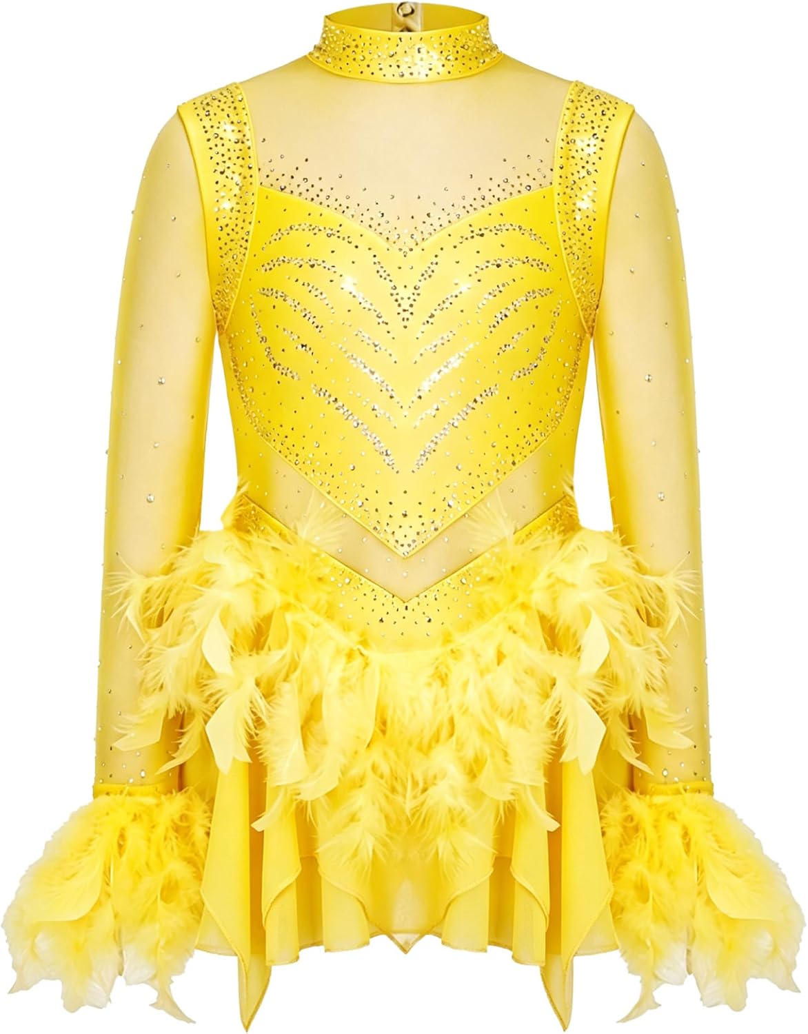 DINORMIN Girls Figure Skating Dress Ballet Dance Dress