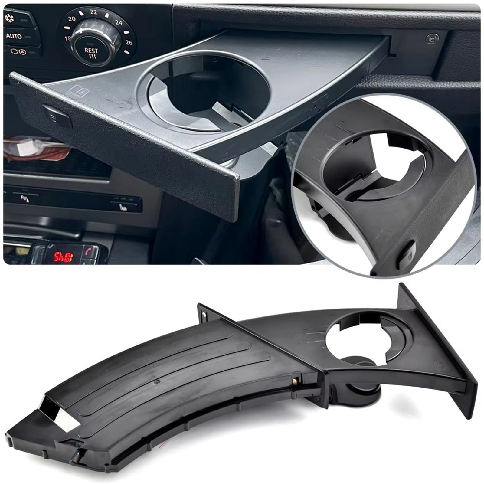 Auto Becherhalter Kompatibel Mit Für 5er 525 2004 2005 2006 2007 Auto Front Getränkehalter OEM： 51459125622 51459125626 1 Stück