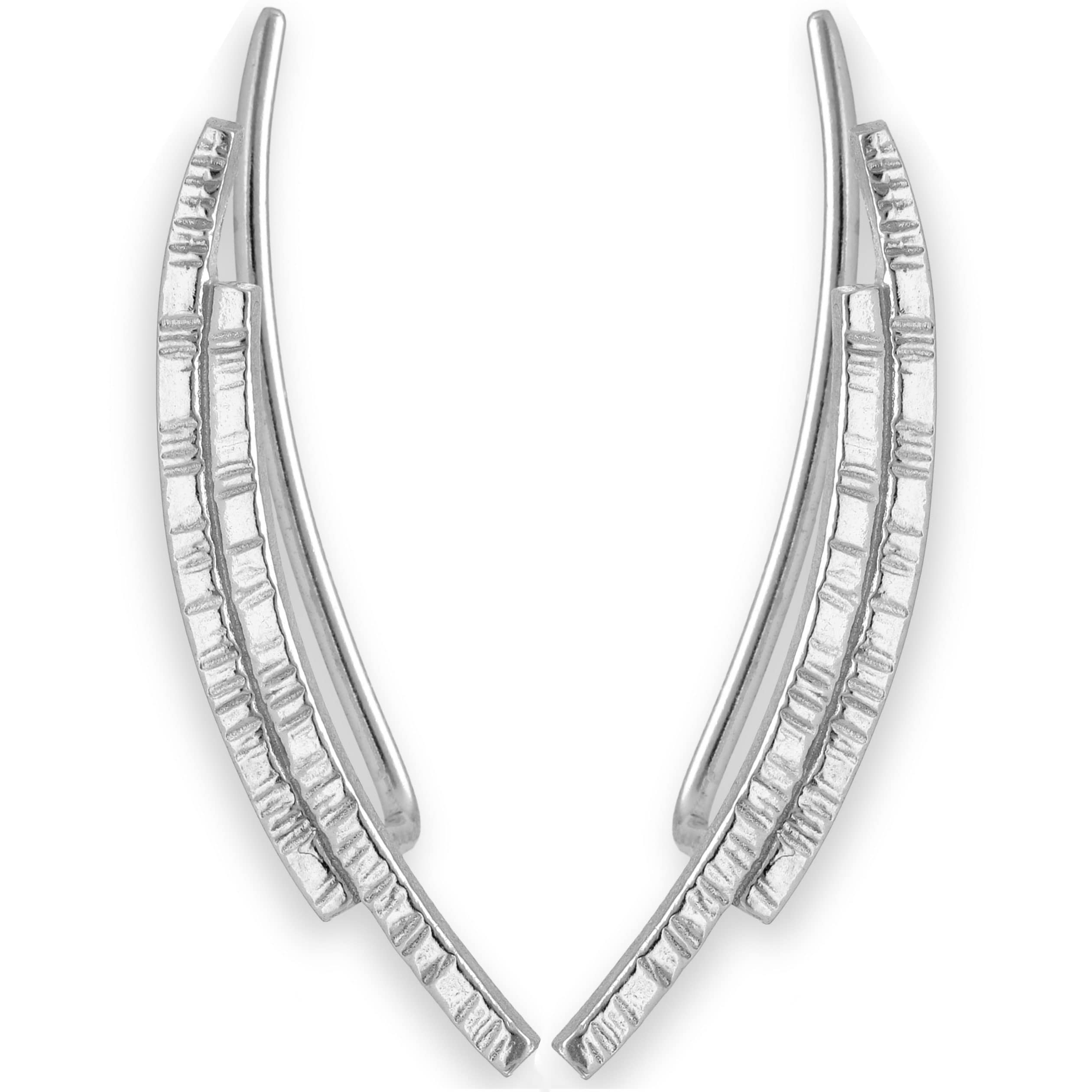 Minimalistische Ohrkletterer Ohrringe aus 925 Sterlingsilber – bequeme Ear-Cuff-Alternative – elegant, hypoallergen und hautfreundlich – handmade by Emmanuela