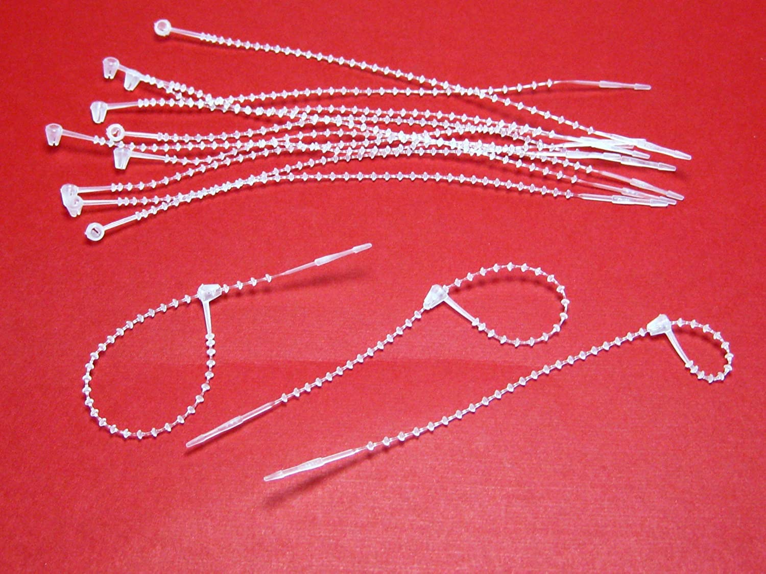 satsonik 2000pcs snap lock pin adjustable security loop plastic tag fastener (3 inch - clear)