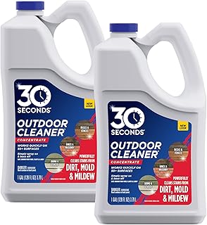 30 SECONDS Outdoor Mold & Mildew Cleaner & Stain Remover Concentrate | 128 fl. oz. | 2 Pack