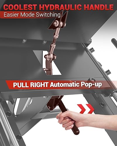 Miniatura 3 de Máquina de sentadillas 2 en 1 para gimnasio en casa, capacidad de 1400 libras, rodamiento lineal, interruptor de modo hidráulico, ángulos
