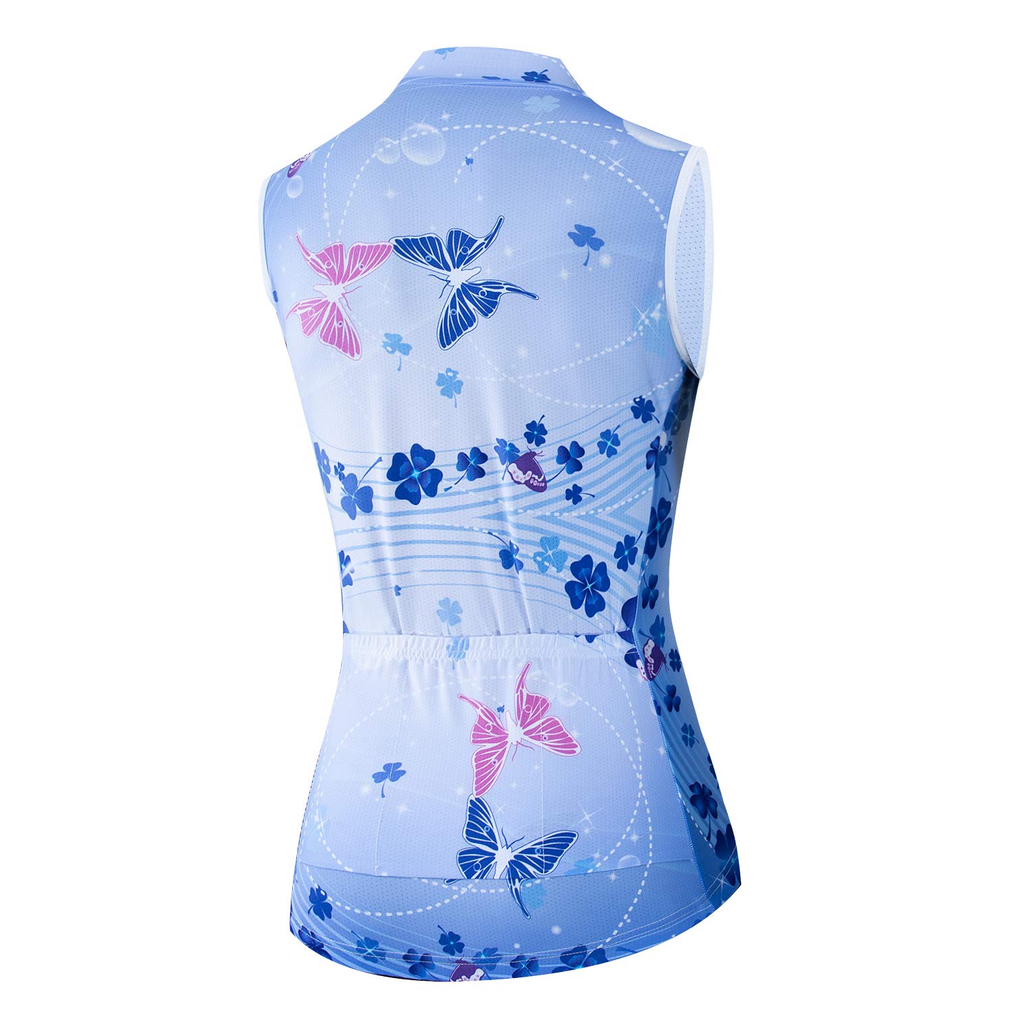 Weimostar Women's Cycling Vest Half Zipper Sleeveless Bicycle Jersey MTB Bike Shirt Blue Size M