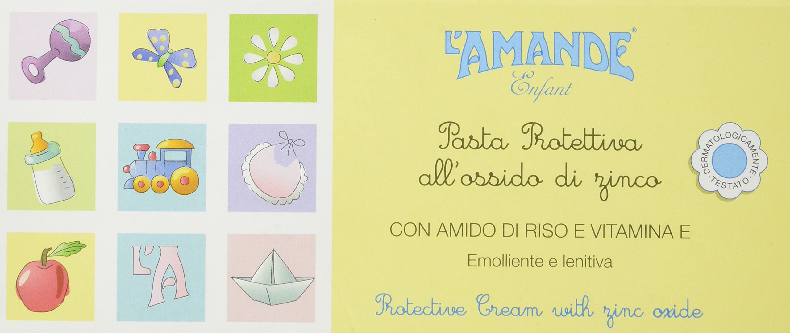 L'AMANDE Pasta Cambio Pannolino Neonati e Bambini all'Ossido di Zinco, Crema Pannolino Protettiva 150 ml