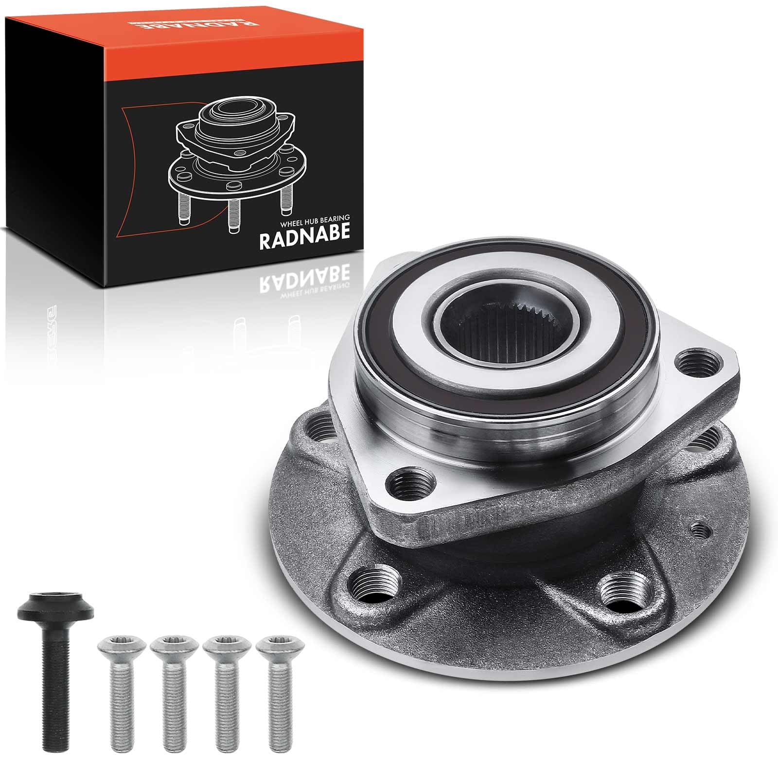 Frankberg 1x Kit de rodamientos de ruedas Frente o Trasera Compatible con A3 8P1 2003-2012 A3 Sportback 8PA 2004-2013 Q3 F3B 2018-2021 TT FV3 FVP 2014-2021 Toledo III 5P2 2004-2009