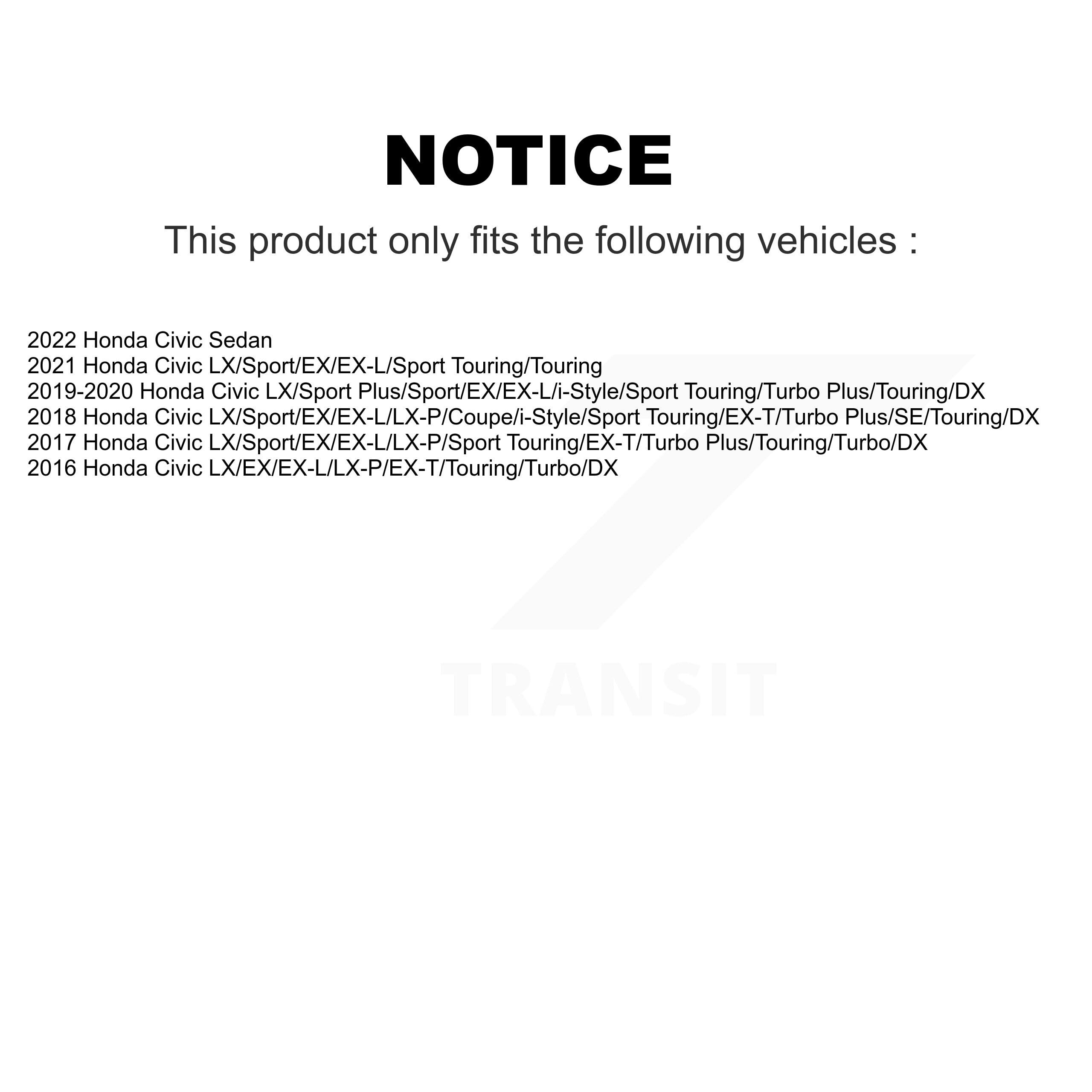 TMC Rear Suspension Shock Absorbers Pair Replacement For Honda Civic - Left Right Side (Driver Passenger) K78-100412 — view 2