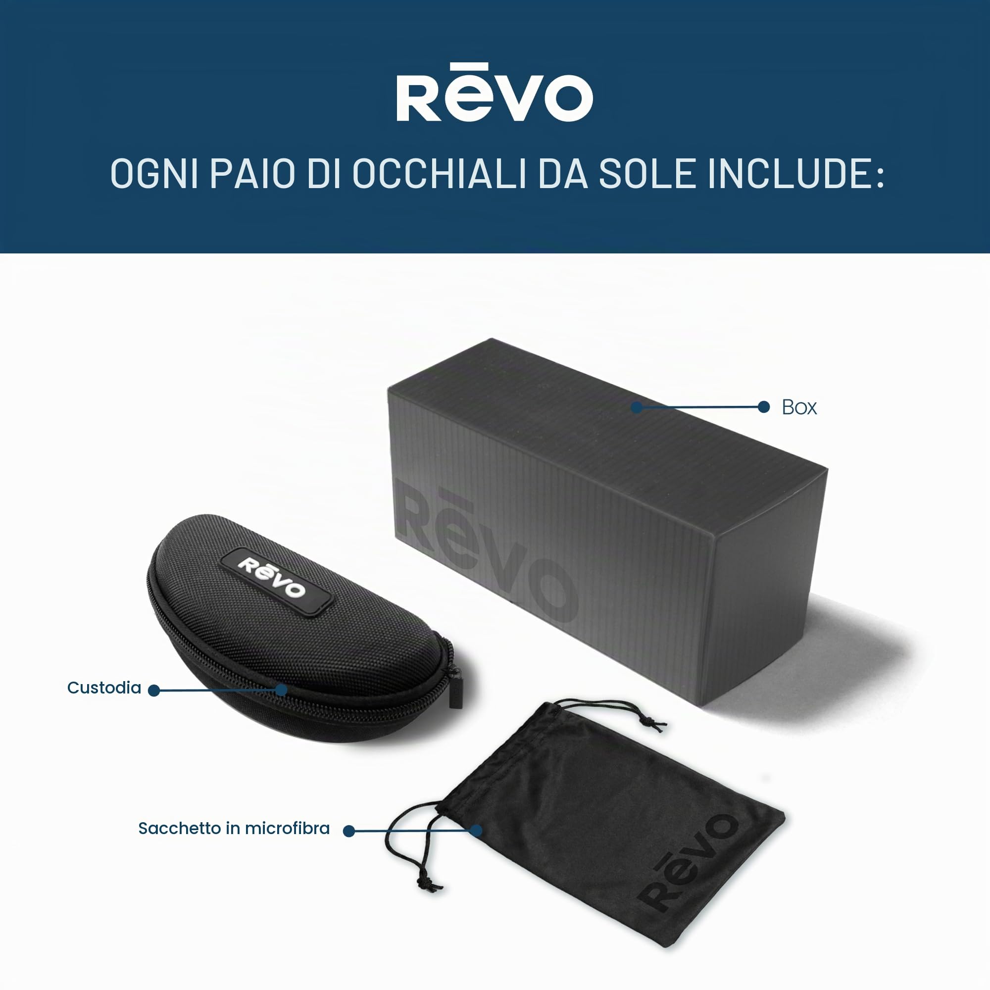 Revo Occhiali da Sole Polarizzati Imbracatura Avvolgente Telaio