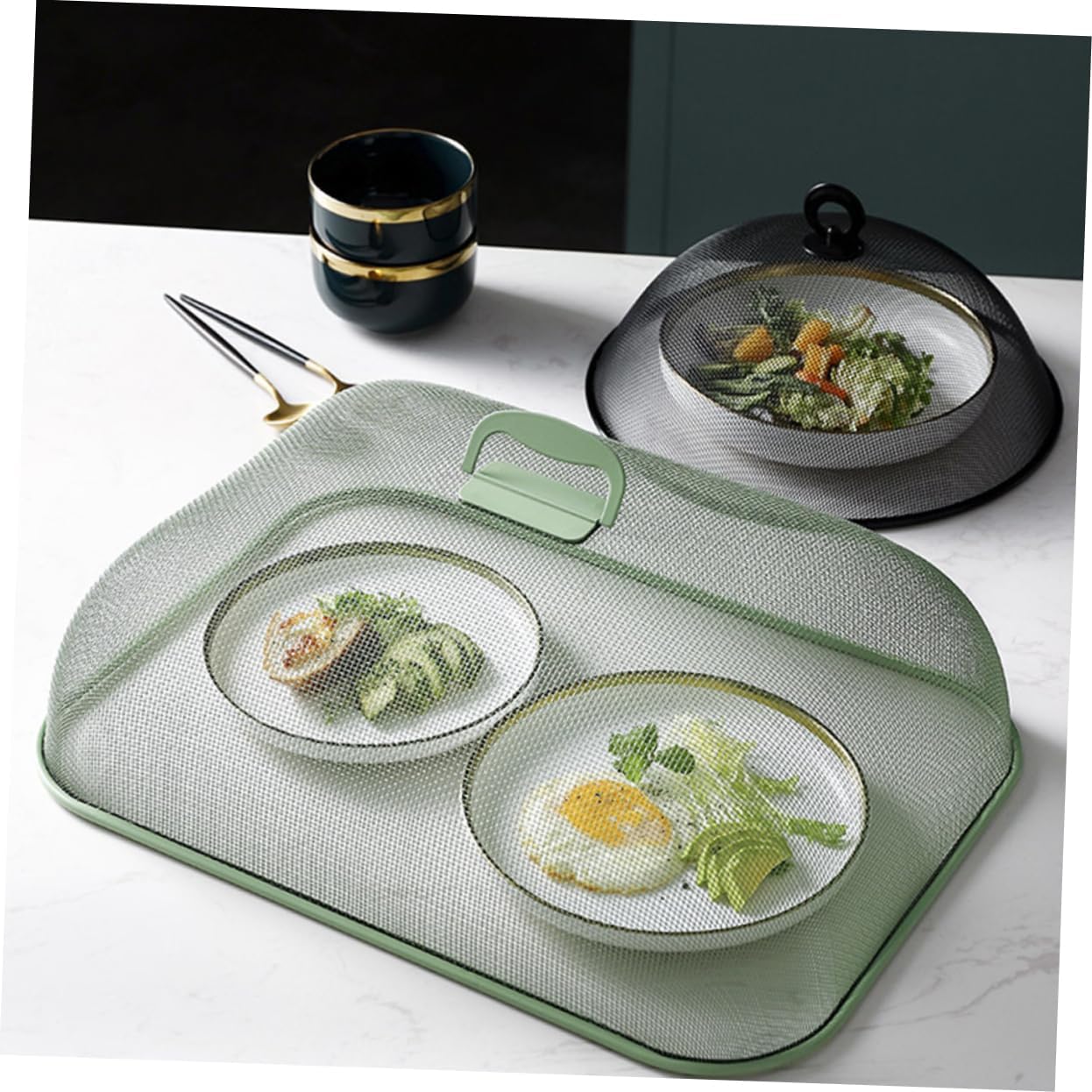 VALICLUD Food Tent Umbrella Screens Square Protectors Microwave Food Cover for Outdoor Camping Kitchen