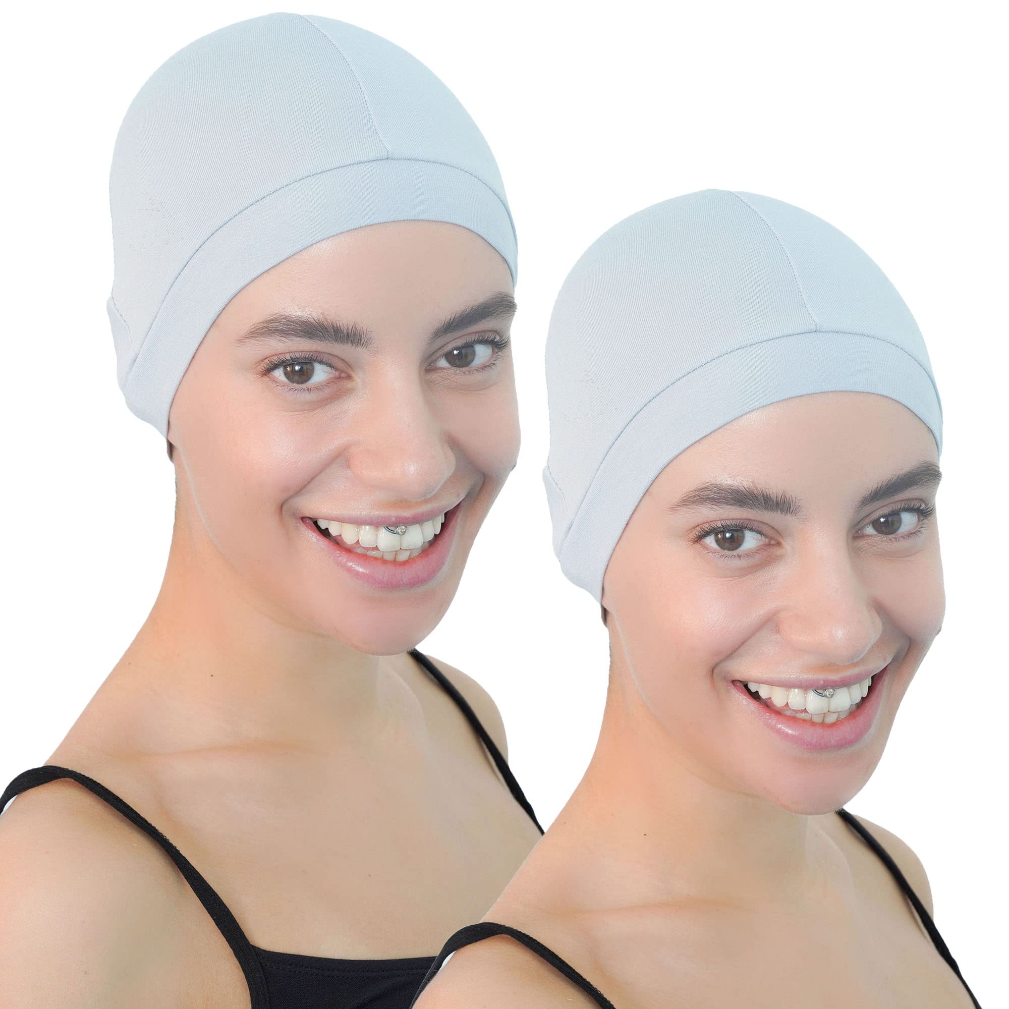 Deresina Headwear Unisex Sky Blue Deresina Bamboo Wig Cap For Hair Loss (Sky) - Chemo Hat Liner