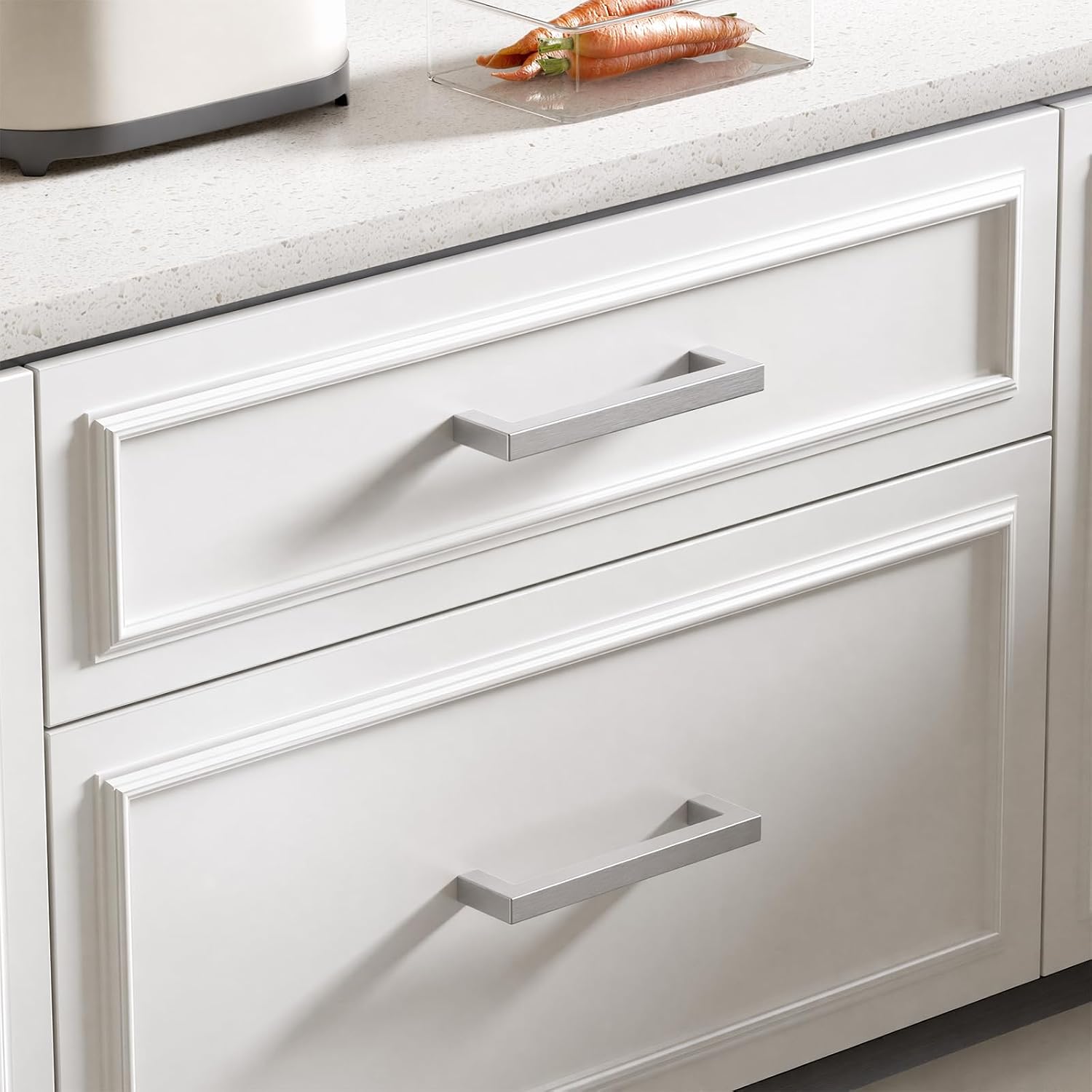 Goldenwarm 10 Pack 3-3/4 Inch Brushed Nickel Cabinet Pulls Kitchen Handles image 4