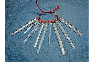 Captivating Icicles Fused Glass Christmas Ornaments