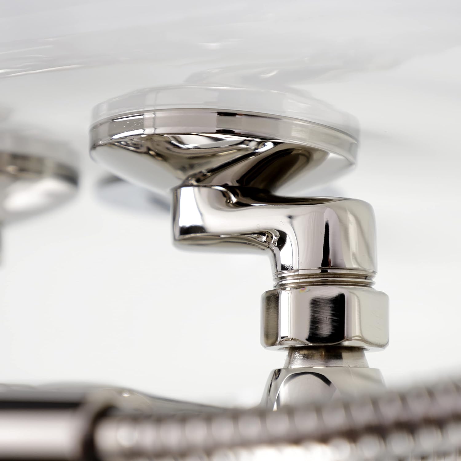 Kingston Brass KS225PN Kingston Wall Mount Clawfoot Tub Faucet with Hand Shower, Polished Nickel