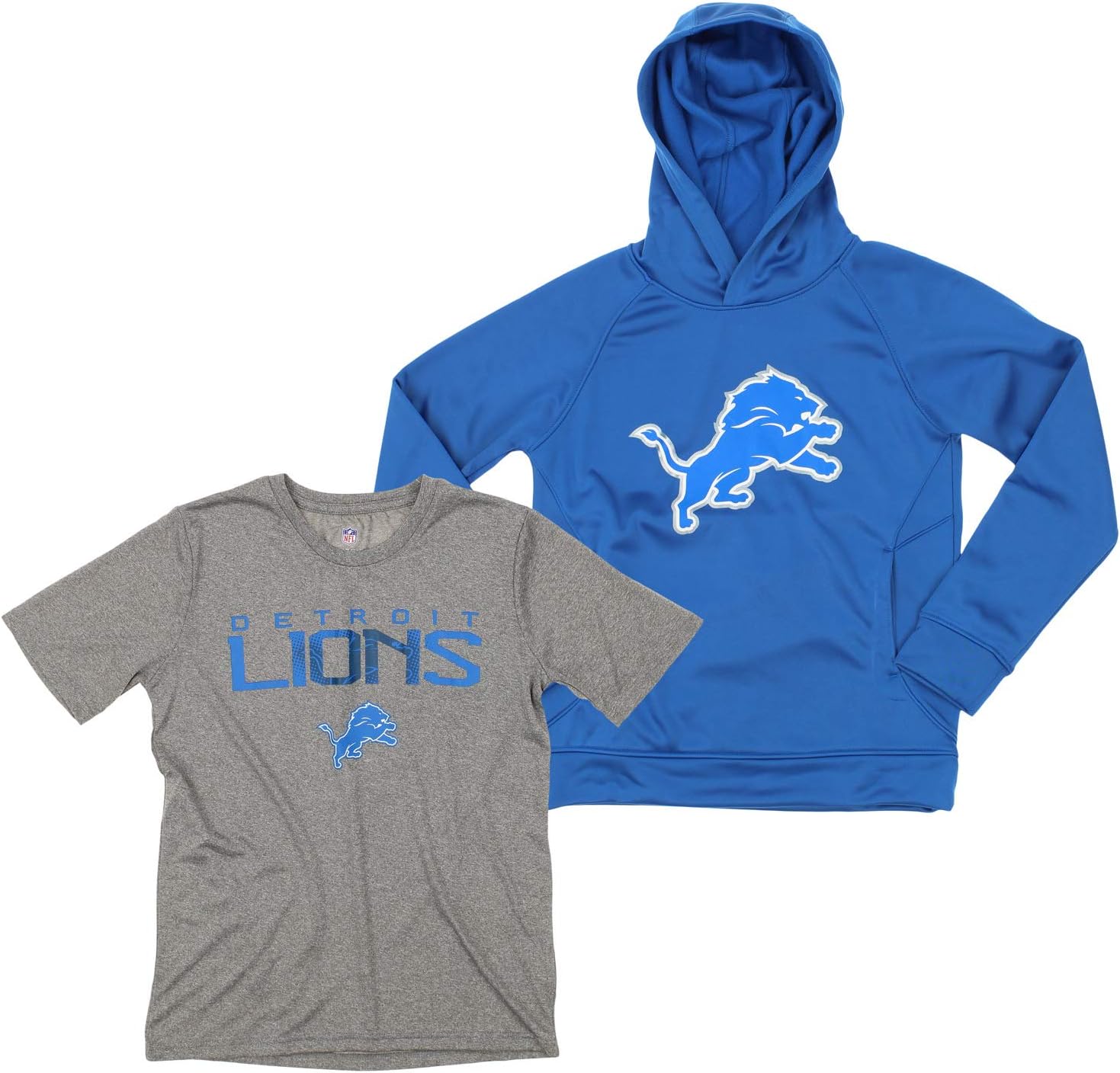 Outerstuff NFL Youth Boys (8-20) Two Piece Performance LS Fleece Hoodie and SS Tee 2 Pack Combo Set, Team Variation