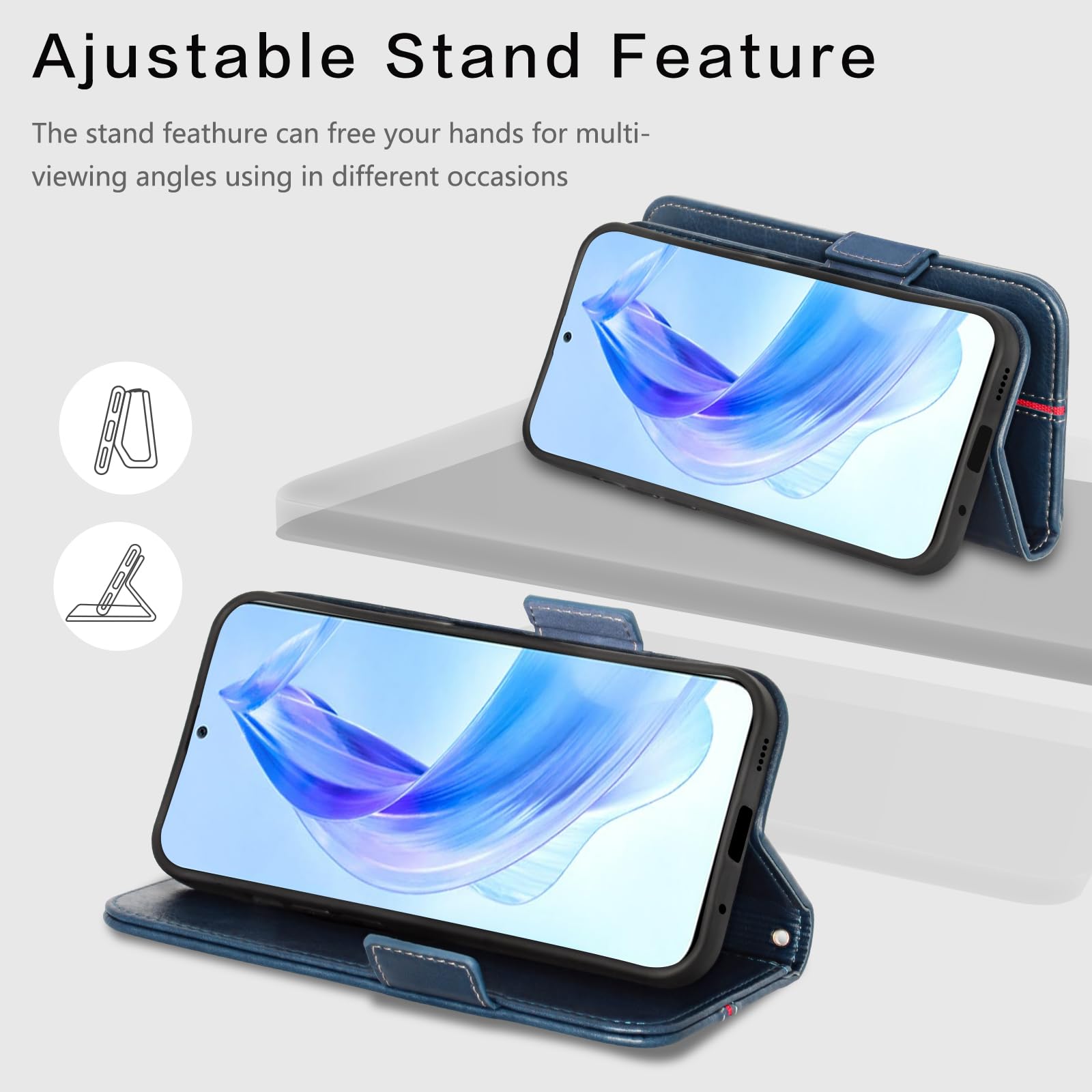GOKEN Cover per Nothing Phone 2a, Custodia Flip PU Pelle TPU