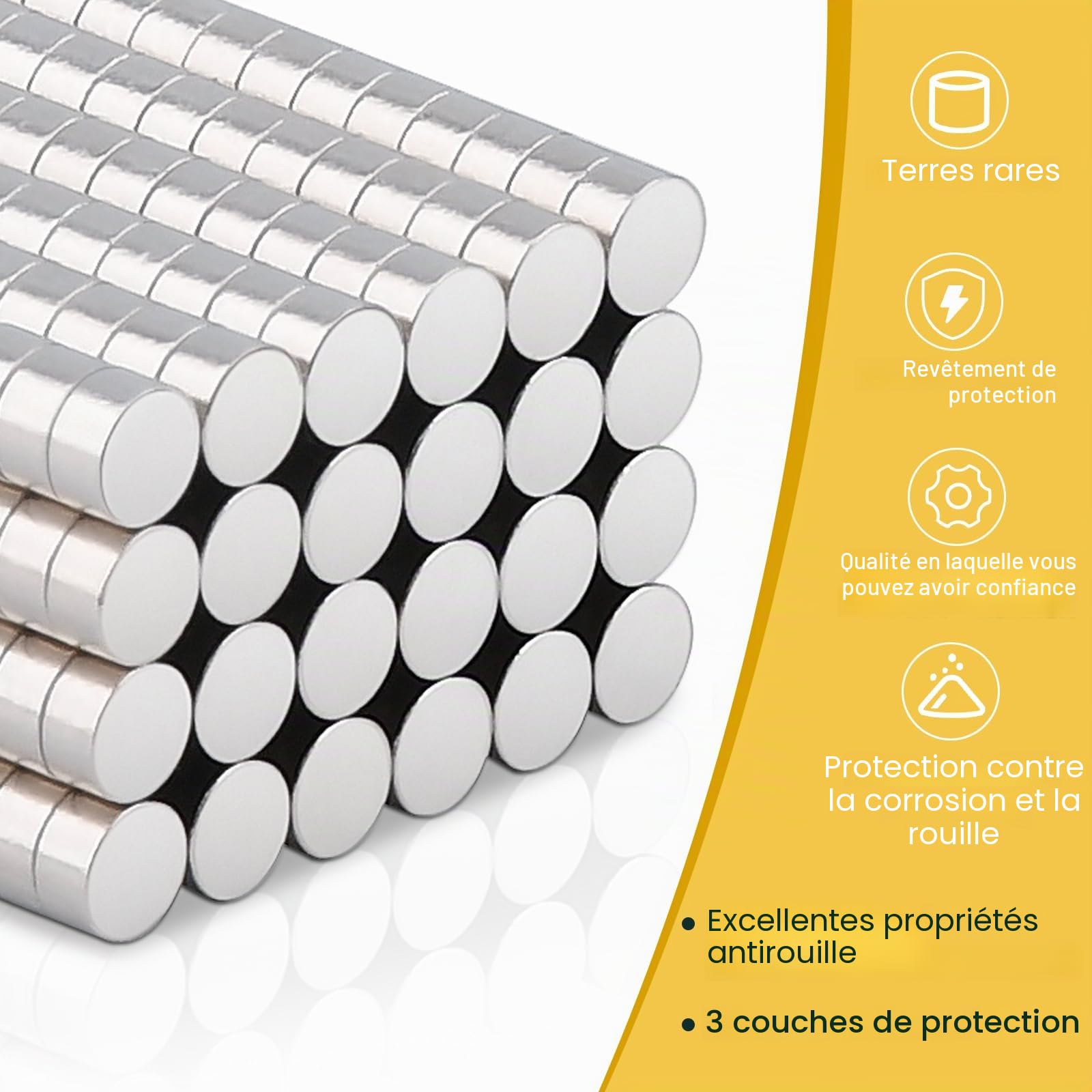FPMYB 300PCS Petits 2x1 mm Aimants Néodyme Aimants Puissants Aimants pour Tableau Magnétique, Réfrigérateur, Tableau Blanc, Images,Carte,Calendrier