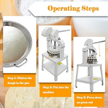 Manual Dough Divider Cutter Machine 48pcs Dough Dividing Cutting Machine Pastry Cutter Dough Lump Spacer Hand Press Pizza Dough Fillings Divider Stainless Steel Bakery Machine 22g-105g