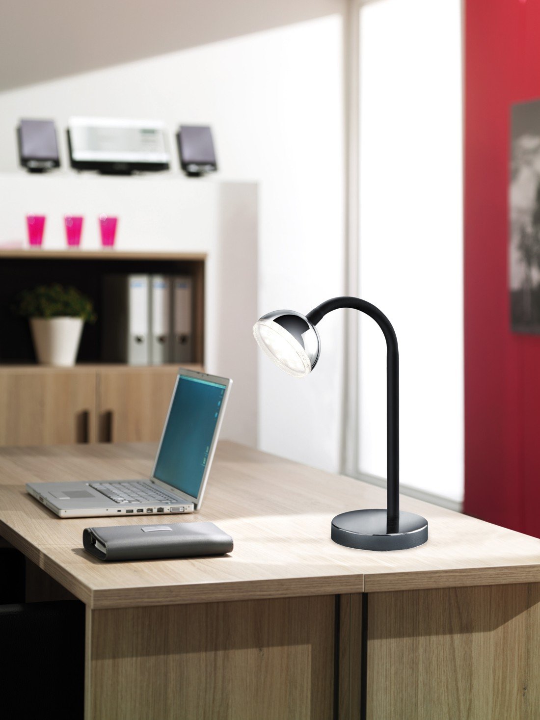 Trio Leuchten Trio 572810106 Lampada da Tavolo LED in Plastico, 3.8 Watt, 350 Lumen W