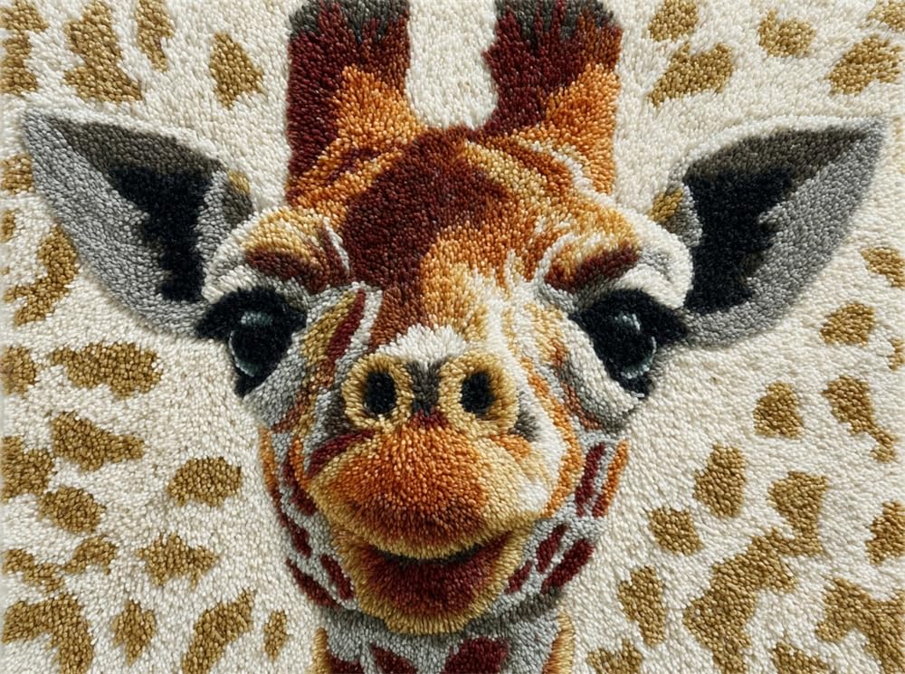FWRTYCB Latch Hook Kitsgiraffe Pattern 20X15Inch