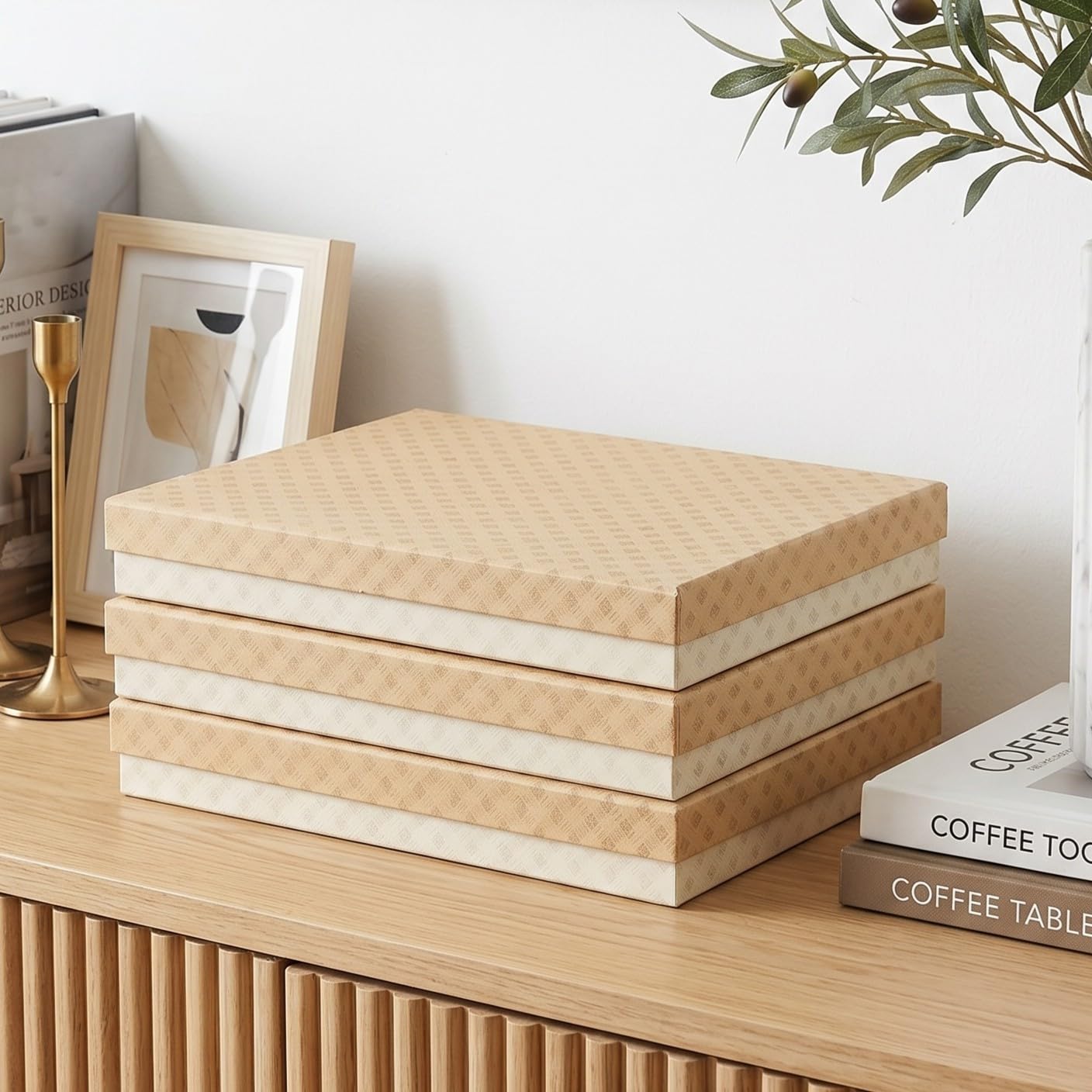 Boîtes de rangement de documents contre la poussière, format carton rigide pour photos A4