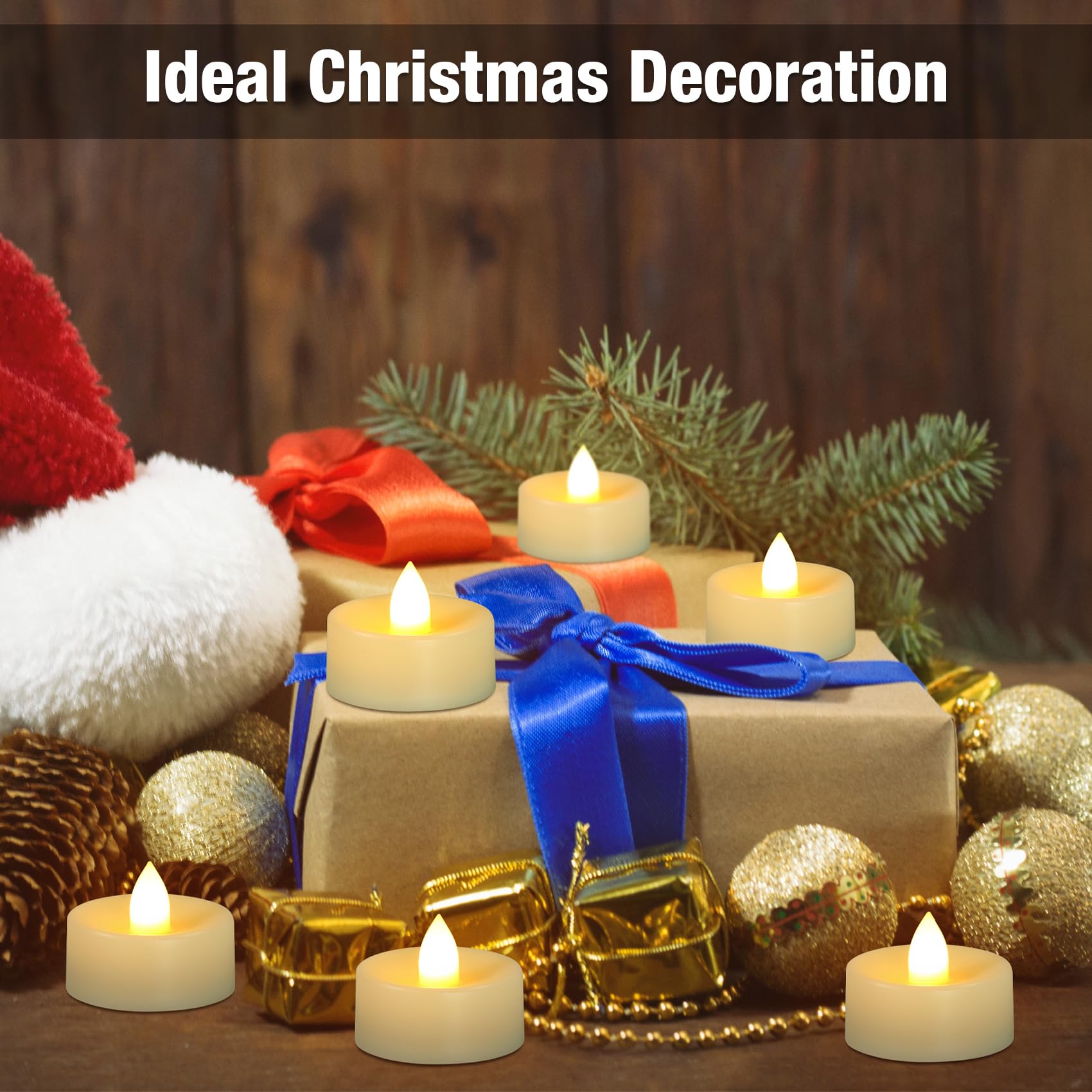 Confezione da 50 lumini a LED senza fiamma, funzionamento a batteria, candele tremolanti elettriche per matrimoni, feste, festival, votive, tavoli, decorazioni per la casa