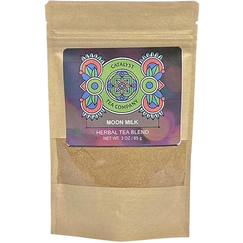 MOON MILK - Mezcla nocturna con cúrcuma, Ashwagandha y canela, sin cafeína, sin OMG, sin gluten, calmante y cálido, en polvo, 3 onzas