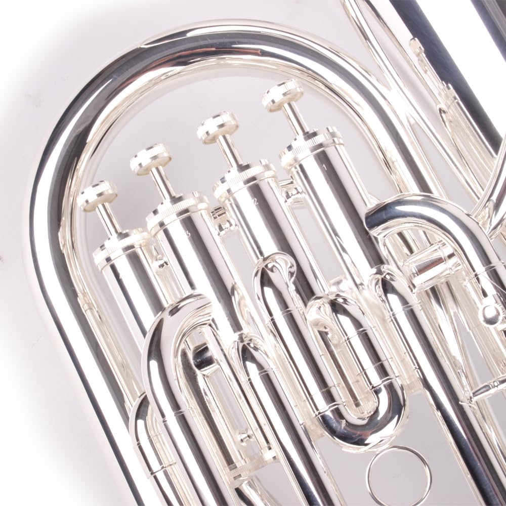 Euphonium versilbert, Bb Stimmung 4 Monel Ventile Koffer
