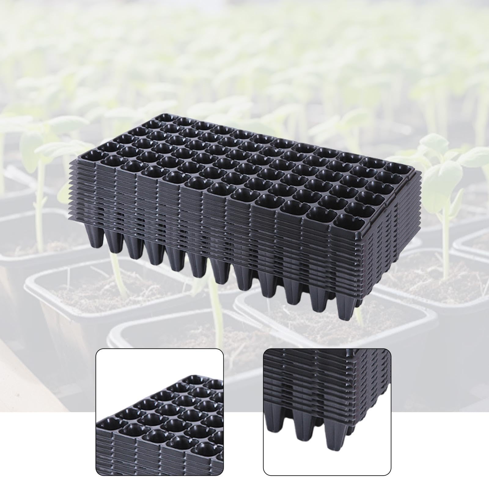 F Fityle 12 bandejas para plántulas de con Orificio de Drenaje, Multiusos, para Cultivo de microvegetales, Frutas de Granja y Interior, 72 Celdas